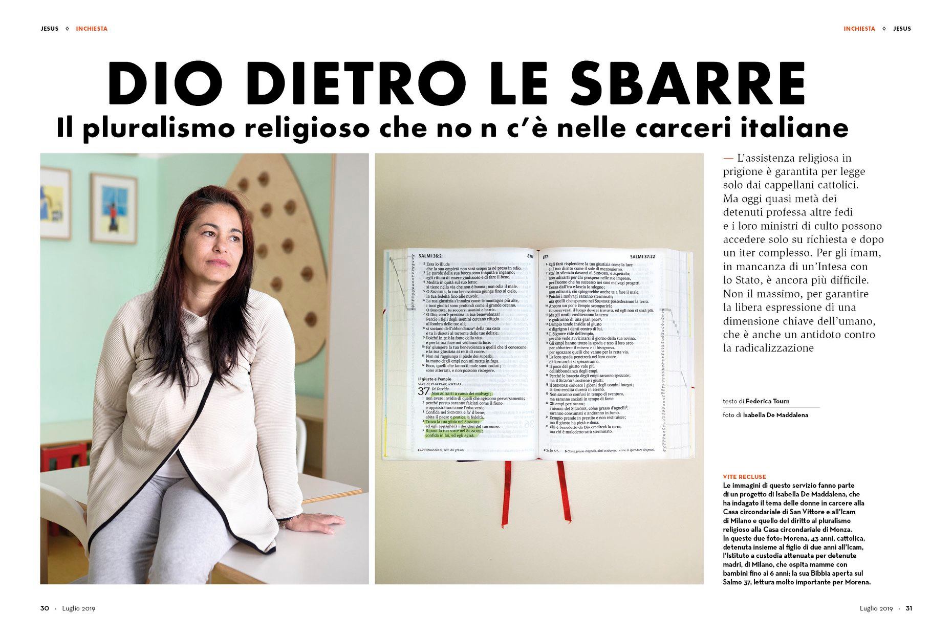 Article titled ”Dio Dietro le Sbarre”