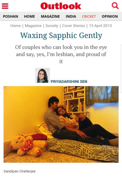 Capture d'écran d'un article intitulé "Waxing Sapphic Gentrly".
