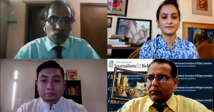 Snapshot from a video recording of the IARJ dialog on Religion in Times of Pandemic