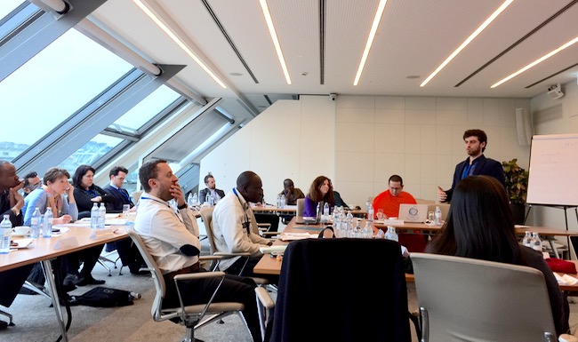 The 2018 KAICIID Fellows in a training session.