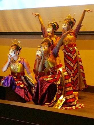 An Indonesian dance troupe