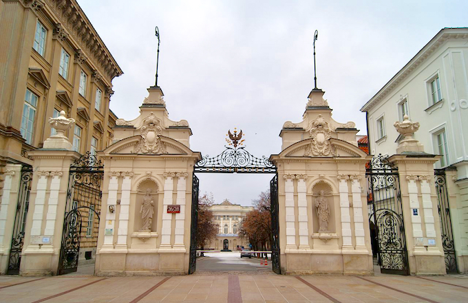 Historic gates of the University of Warsaw