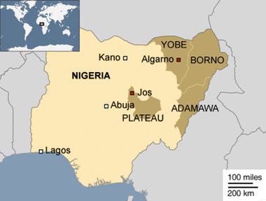 Map of Jos Plateau State Nigeria