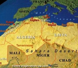 Un mapa del norte de África