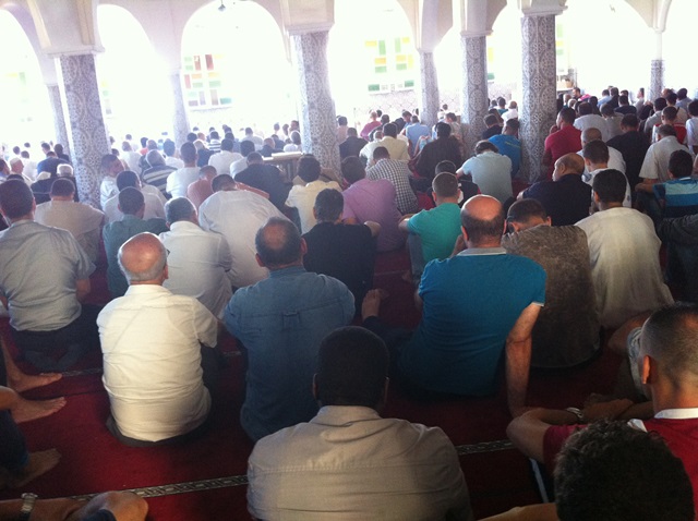 Inside a mosque