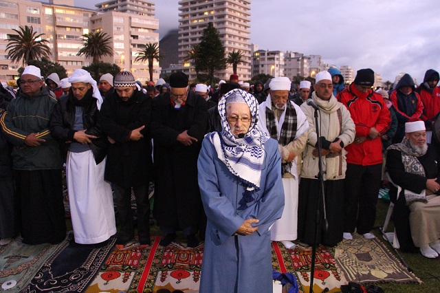 Muslims in Cape Town gathered in prayer
