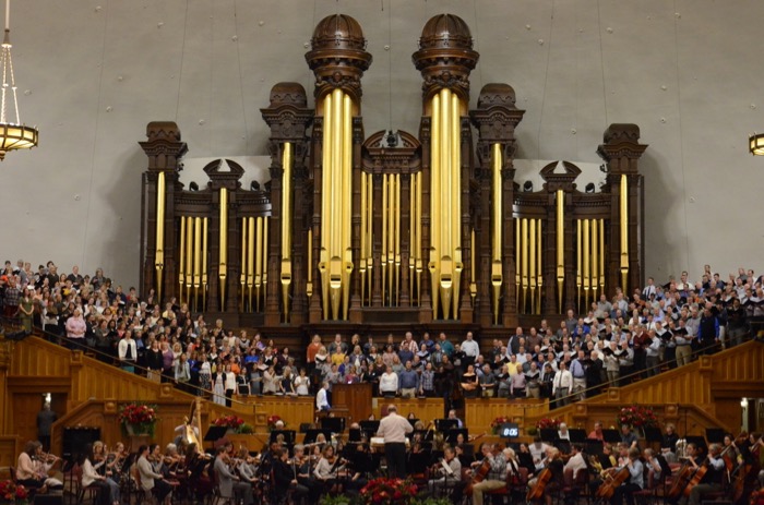 Tabernacle Choir at Temple Square, which counts 360 members, men and women, all volunteers.